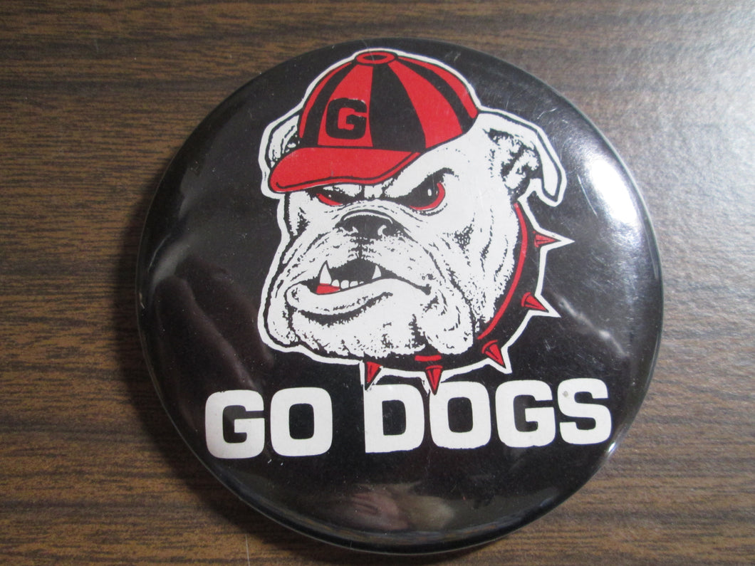 Go Dogs Georgia Bulldogs Button Pin 1973