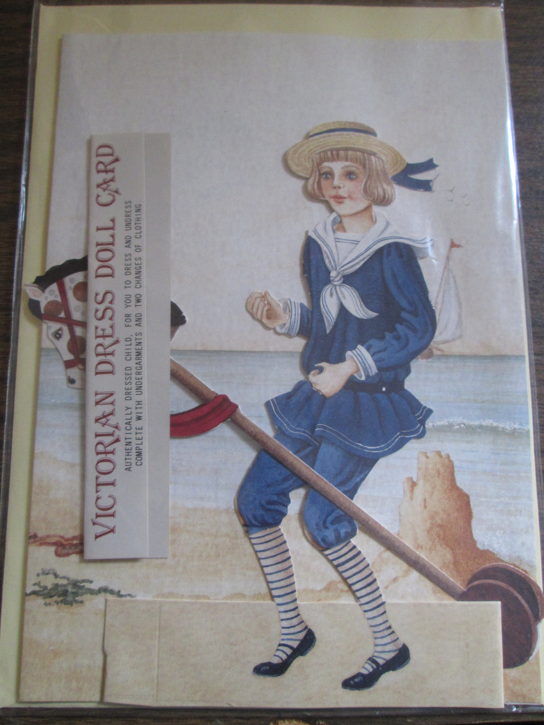 Victorian Dress Doll Card with Punch Out Outfit and Envelope