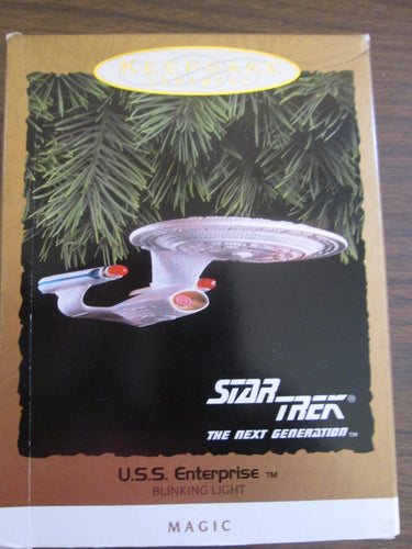 Star Trek The Next Generation U.S.S. Enterprise Blinking Light Hallmark Ornament 1993