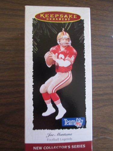 Hallmark Joe Montana Keepsake Ornament White Box variation 1995