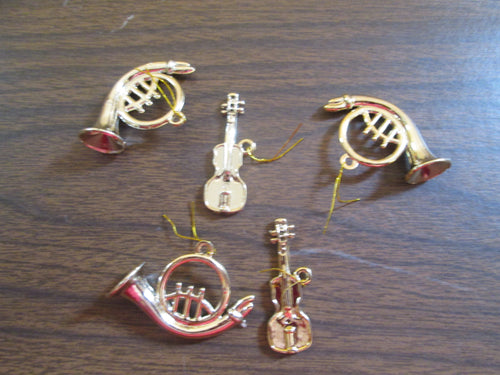 Set of Musical Instruments ornaments plastic