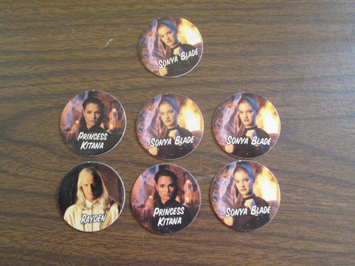 Mortal Kombat 7 Promo Pogs August 1995