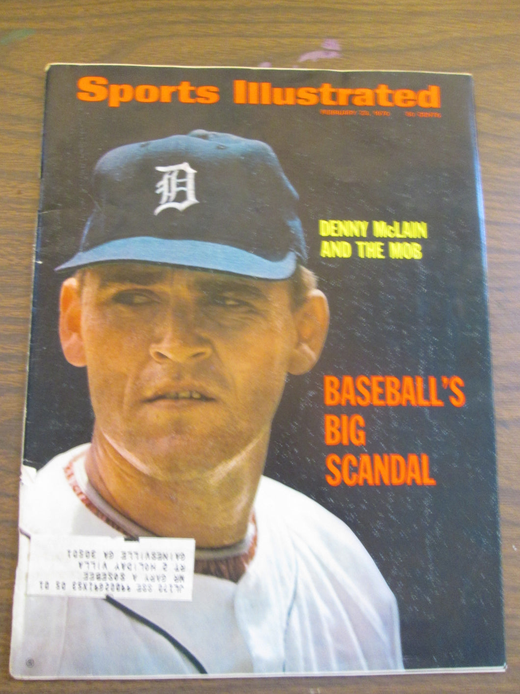 Sports Illustrated  Feb 23 1970 Denny McLain Baseball's Big Scandal