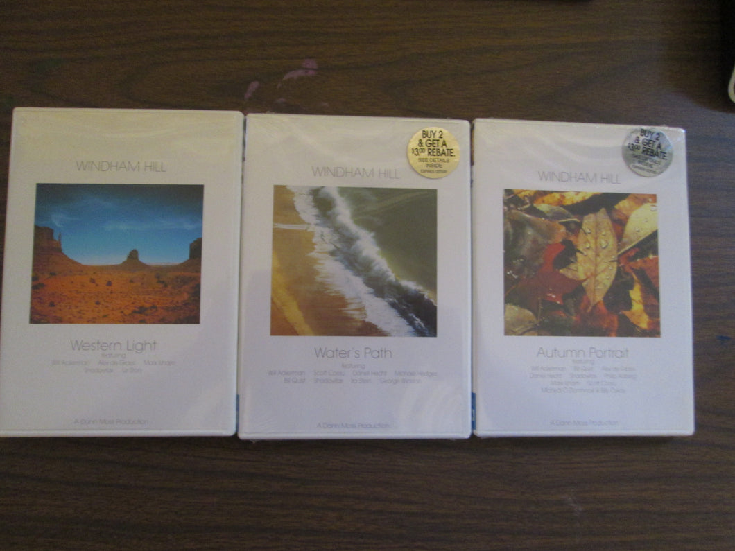 Windham Hill Set of 3 Music DVDs - Western Light, Water's Path (sealed) & Autumn Portrait (sealed) DVD