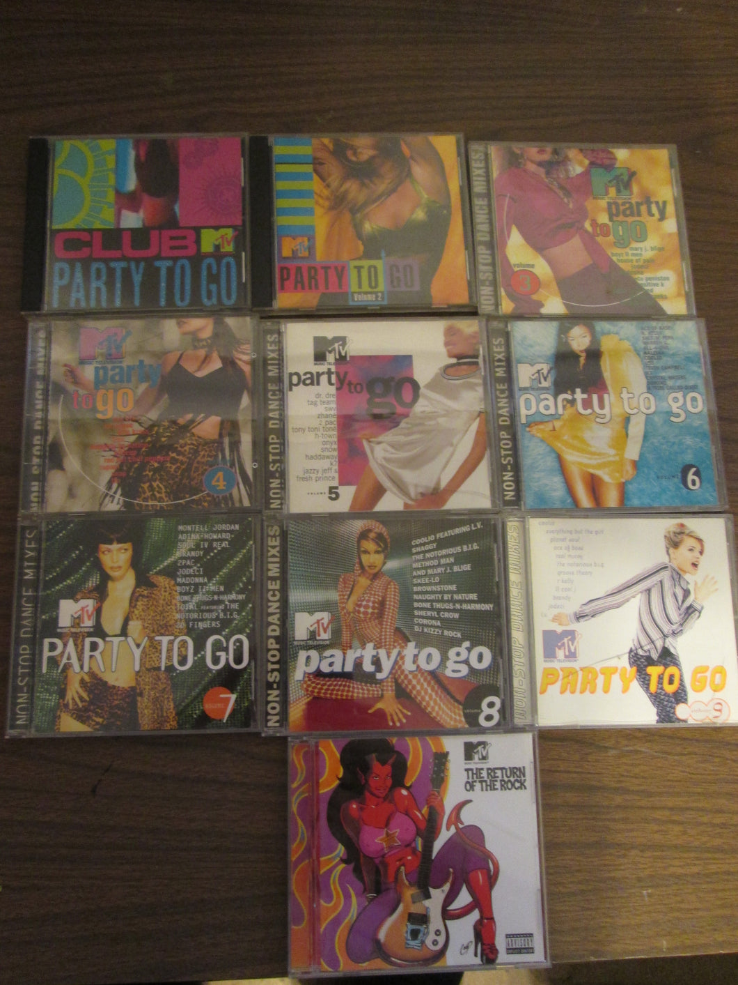 Club MTV Party To Go CD Vol 1 - Vol 9 1991-1995 & Return of Rock 2000