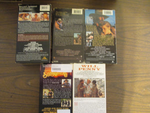 Western Set of 5 VHS movies The Good Bad & Ugly, Rio Bravo, Quick and the Dead, Songbuster & Will Penny