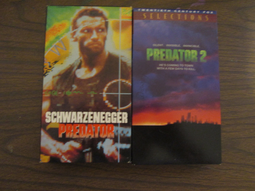 Predator and Predator 2 VHS 1987 & 1990