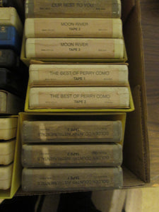 Large Lot of 8 Track Tapes 55 Total, Assorted Sets and Individuals