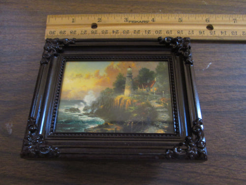 Lighthouse Framed Picture to place in front of a light bulb or candle 5