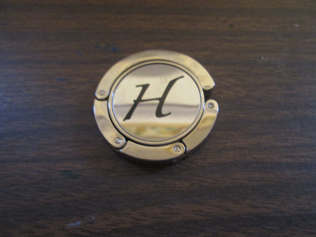 Purse Table holder with monogrammed H
