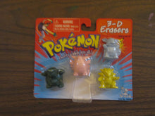 Pokemon 3-D Erasers Complete Set 1995