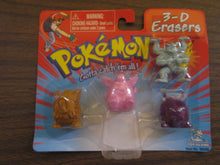 Pokemon 3-D Erasers Complete Set 1995
