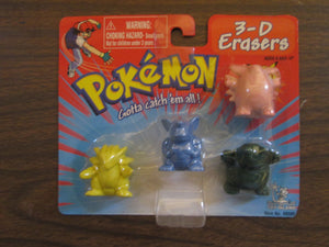 Pokemon 3-D Erasers 1995