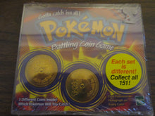 Pokemon Battling Coin Game (2 total of 6) New Sealed 1999