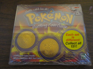 Pokemon Battling Coin Game (2 total of 6) New Sealed 1999