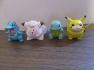 Pokemon 3-D Erasers 4 Loose erasers 1996
