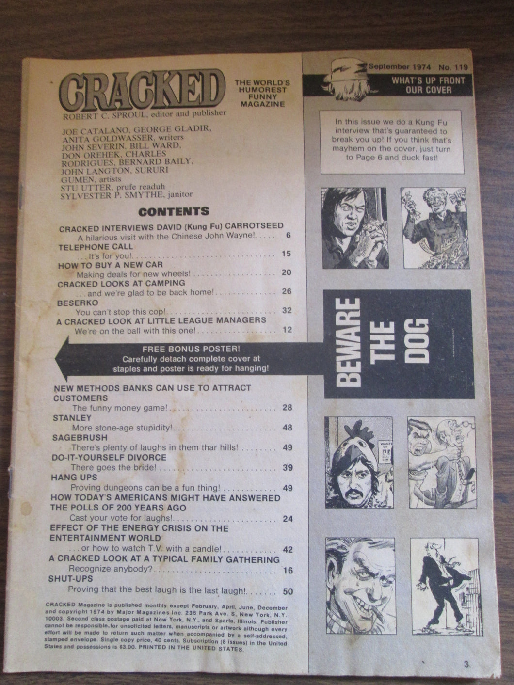 Cracked Magazine #119 Sep 1974 Coverless PB