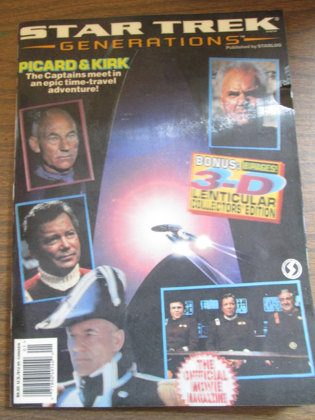 Star Trek Generations 3-D Lenticular Collectors Edition Official Movie Magazine 1994 PB