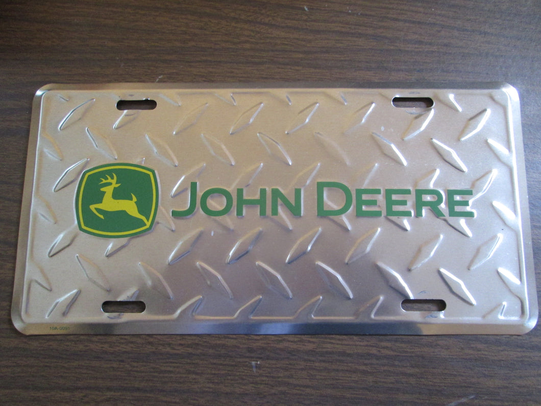 John Deere Tin License Plate