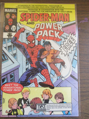 Spider-Man and Power Pack NEA Child Abuse Giveaway 1984