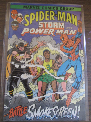 Spider-Man Storm and Power Pack American Cancer Society Giveaway Battle Smokescreen 1982