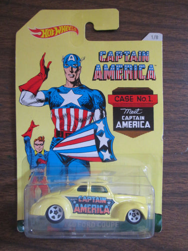 Hot Wheels Captain America 40 Ford Coupe Case No 1 meet Captain America 2015