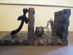 Wooden Vintage Medieval Style Retro Home Décor Bookends