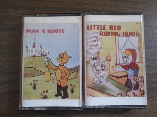 Puss In Boots & Little Red Riding Hood 2 Cassette Tapes 1992