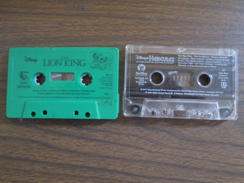 Lion King and Hercules Cassette Tapes without cases