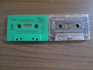 Lion King and Hercules Cassette Tapes without cases