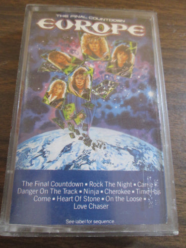 Europe The Final Countdown Cassette Tape 1986
