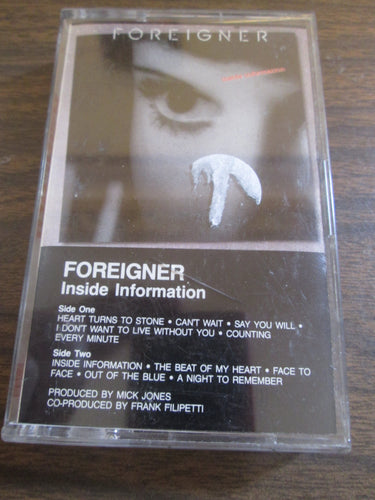 Foreigner Inside Information Cassette Tape 1987