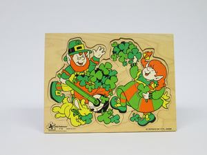 Leprechaun Child's Puzzle Wooden St. Patrick's Day 17 pieces (Judy/Instructo)(1996)