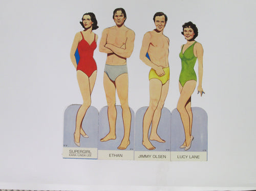 Supergirl Cut-Out Paper Doll (Lucy Lane, Jimmy Olsen, Ethan & Supergirl paper dolls)(1984)
