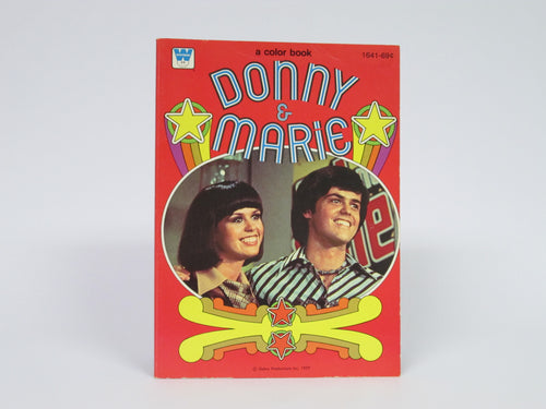 Donny & Marie Coloring Book with cut-out paper dolls on the back