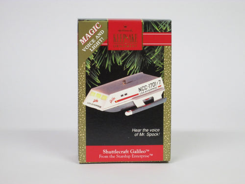 Star Trek Shuttlecraft Galileo Voice and Light Hear the Voice of Mr. Spock Hallmark Ornament (1992)