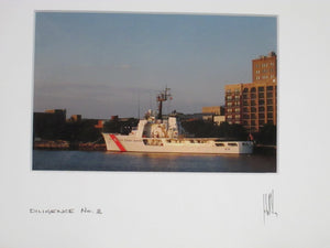 John W Golden Diligence No 2 signed photo of a Coast Guard Ship