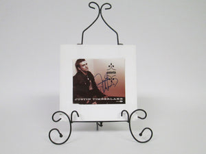 Justin Timberlake Signed Autograph CD Sleeve with picture of Justin signing & Authentic Card