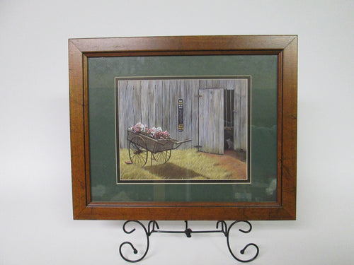 Flower Cart by Kathleen Green with Certificate of Authencity 319/700 Framed