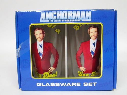 Anchorman The Legend of Ron Burgandy Glassware Set (2013)