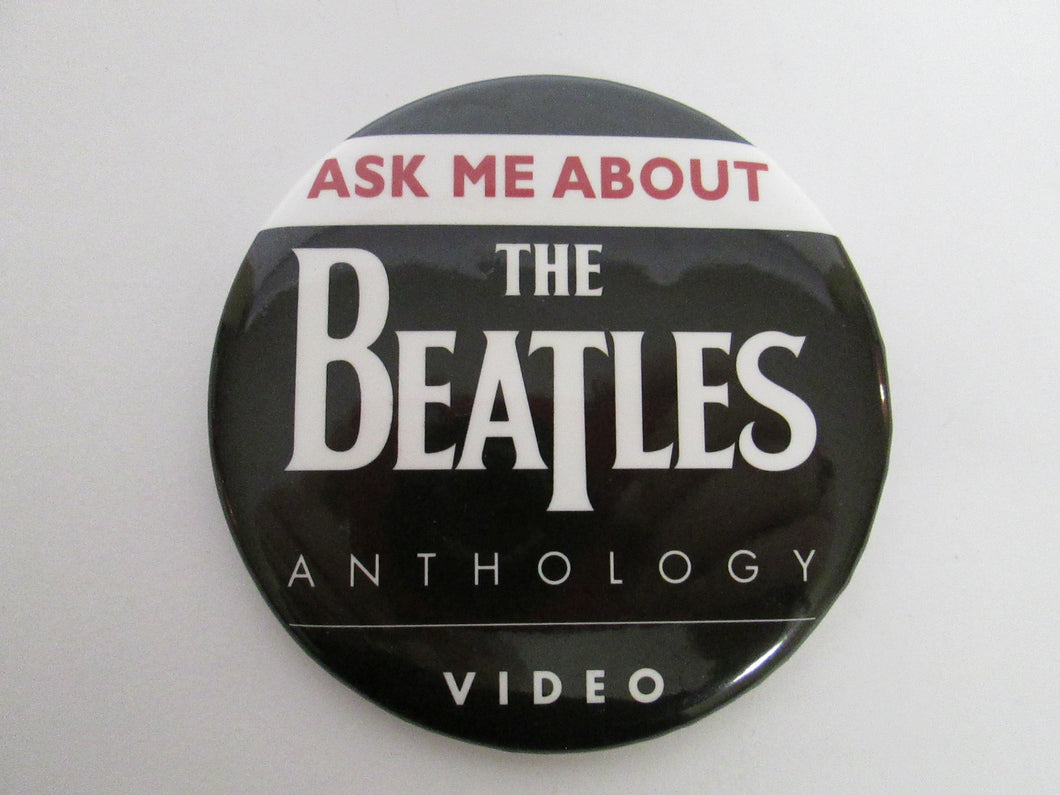 Ask Me About The Beatles Anthology Video Button / Pin
