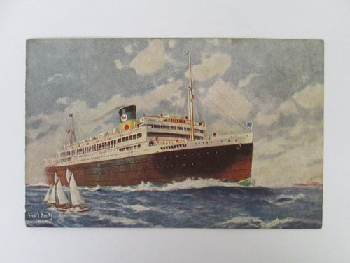 Vintage Post Card The Good Neighbor Liners Brazil Uruguay and Argentina Used with 4 cent stamp