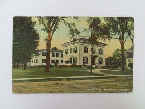 Vintage Post Card Old Ladies Home Bath Maine