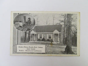 Vintage Post Card Modern Deluxe Double Brick Cottage Dutch Gap Tourist Court Richmond VA