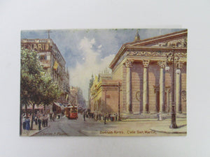 Buenos Aires, Calle San Martin Postcard by Charles E. Flower
