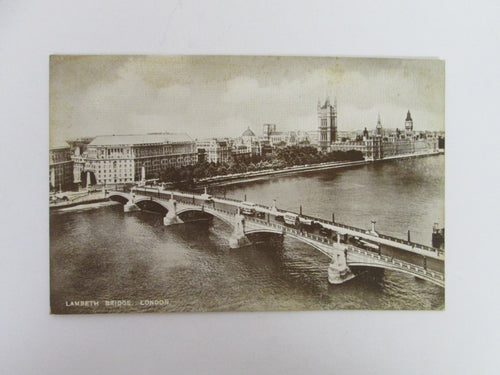 Vintage Post Card Lambeth Bridge London (writing on the back)