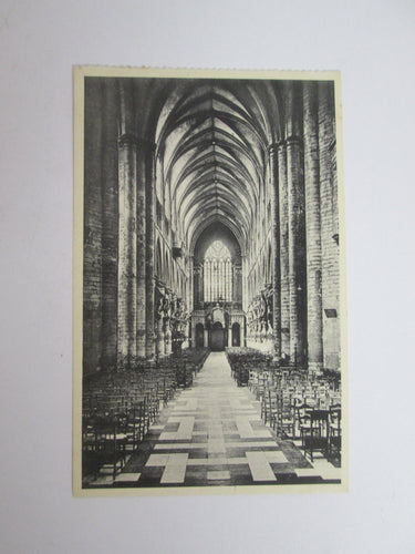 Vintage Post Card Brussels Collegiate of S S Michael and Gudule - Chief Aisle