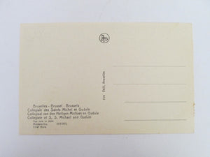Vintage Post Card Brussels Collegiate of S S Michael and Gudule - Chief Aisle