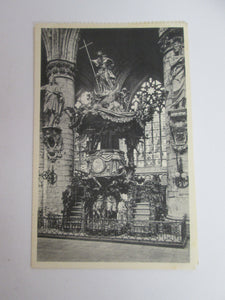 Vintage Post Card Brussels Collegiate of S S Michael and Gudule - The Pulpit