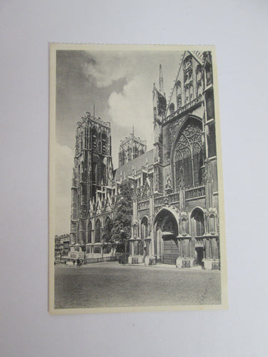 Vintage Post Card Brussels Collegiate of S S Michael and Gudule - Outside, Meridional Side